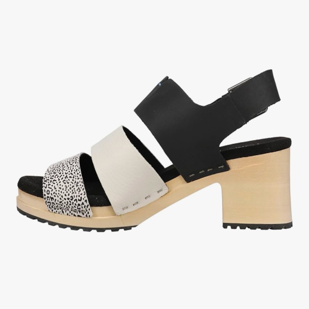 🔵TOMS “NWOT” Stylish Black and White Clog Sandals - Picture 4 of 8